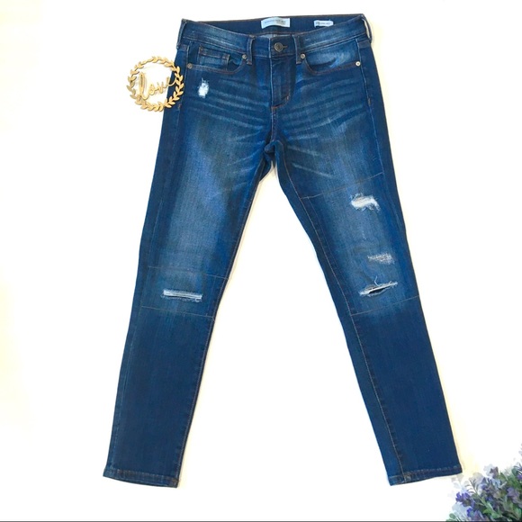 Banana Republic Skinny Ankle Distressed Jeans - Picture 2 of 7